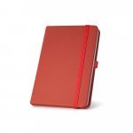 ATWOOD A5. Caderno A5 de capa dura em c.sint&eacute;tico, com p&aacute;ginas lisas - Vermelho