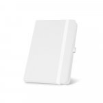 ATWOOD A5. Caderno A5 de capa dura em c.sint&eacute;tico, com p&aacute;ginas lisas - Branco