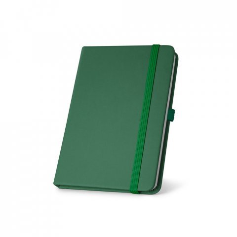 ATWOOD A5. Caderno A5 de capa dura em c.sint&eacute;tico, com p&aacute;ginas lisas - Verde