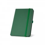 ATWOOD A5. Caderno A5 de capa dura em c.sint&eacute;tico, com p&aacute;ginas lisas - Verde