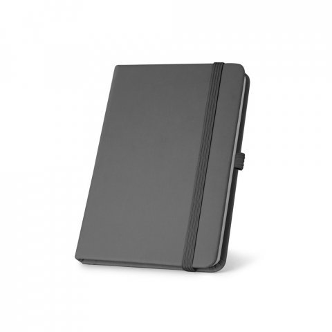 ATWOOD A5. Caderno A5 de capa dura em c.sint&eacute;tico, com p&aacute;ginas lisas - Cinza