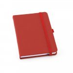 ATWOOD A6. Caderno A6 de capa dura em c.sint&eacute;tico, com p&aacute;ginas lisas - Vermelho