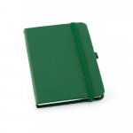 ATWOOD A6. Caderno A6 de capa dura em c.sint&eacute;tico, com p&aacute;ginas lisas - Verde