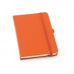 ATWOOD A6. Caderno A6 de capa dura em c.sint&eacute;tico, com p&aacute;ginas lisas - Laranja