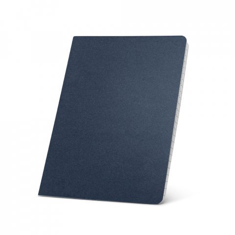 ECOWN. Caderno A5 de capa flex&iacute;vel em cart&atilde;o kraft 100% reciclado, com p&aacute;ginas pautadas recicladas - Azul