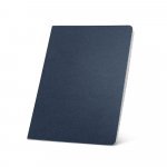 ECOWN. Caderno A5 de capa flex&iacute;vel em cart&atilde;o kraft 100% reciclado, com p&aacute;ginas pautadas recicladas - Azul