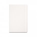 MONDRIAN. Caderno A5 de capa dura em poli&eacute;ster 100% reciclado, com tratamento antibacteriano e p&aacute;ginas pautadas - Cinza claro