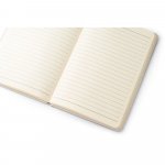 MONDRIAN. Caderno A5 de capa dura em poli&eacute;ster 100% reciclado, com tratamento antibacteriano e p&aacute;ginas pautadas - Cinza claro