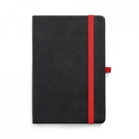 ROTH. Caderno A5 de capa dura em PU, com p&aacute;ginas pautadas - Vermelho