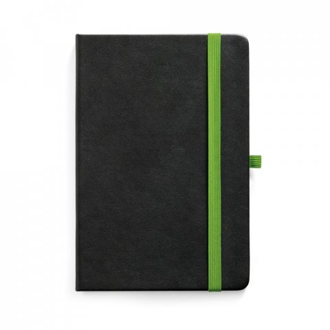 ROTH. Caderno A5 de capa dura em PU, com p&aacute;ginas pautadas - Verde claro