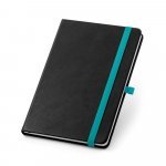 ROTH. Caderno A5 de capa dura em PU, com p&aacute;ginas pautadas - Azul claro