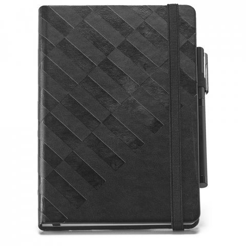 GEOMETRIC NOTEBOOK. Caderno GEOMETRIC A5 em C.sint&eacute;tico - Preto