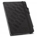 GEOMETRIC NOTEBOOK. Caderno GEOMETRIC A5 em C.sint&eacute;tico - Preto