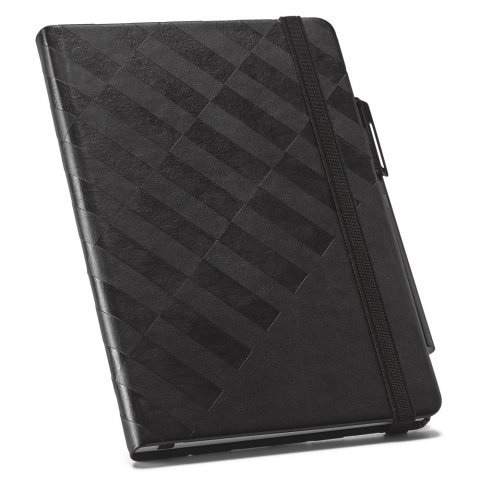 GEOMETRIC NOTEBOOK. Caderno GEOMETRIC A5 em C.sint&eacute;tico - Preto