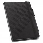 GEOMETRIC NOTEBOOK. Caderno GEOMETRIC A5 em C.sint&eacute;tico - Preto