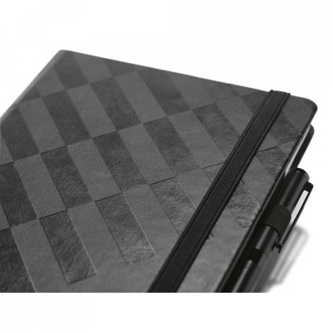 GEOMETRIC NOTEBOOK. Caderno GEOMETRIC A5 em C.sint&eacute;tico - Preto