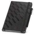 GEOMETRIC NOTEBOOK. Caderno GEOMETRIC A5 em C.sint&eacute;tico - Preto