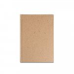 COCOPAD. Caderno A5 em casca de coco (60%) e trapos de algod&atilde;o (40%), com 160 p&aacute;ginas pautadas recicldas - Marron claro