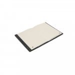 BALDWIN. Caderno A5 com capa em feltro 100% reciclado, com p&aacute;ginas pautadas recicladas - Cinza escuro