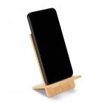GALEN. Suporte para celular em bambu, desmont&aacute;vel em duas partes - Natural