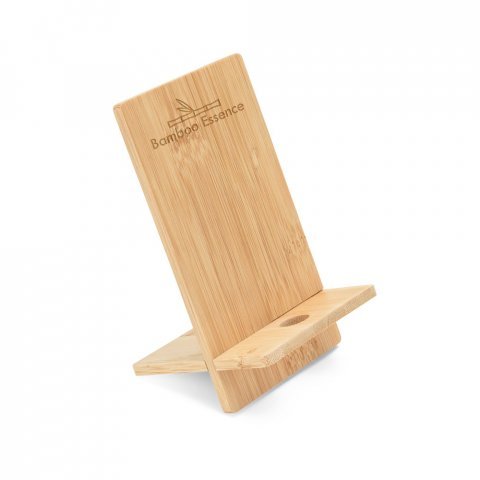 GALEN. Suporte para celular em bambu, desmont&aacute;vel em duas partes - Natural