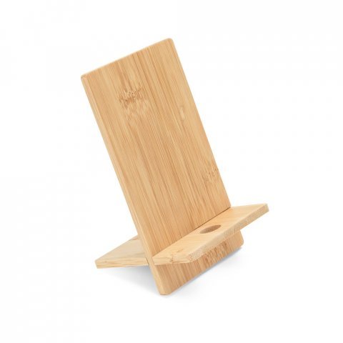 GALEN. Suporte para celular em bambu, desmont&aacute;vel em duas partes - Natural