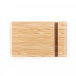HABER. Suporte para celular com duas canaletas de tamanhos diferentes, em bambu - Natural
