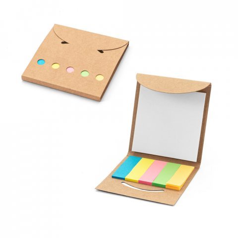 AINSLEY. Conjunto para escrit&oacute;rio, em papel 100% reciclado, com 6 blocos adesivados