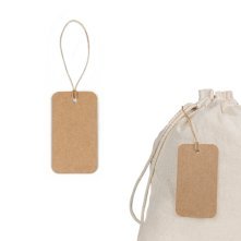 LABEL RECTANGULAR. Etiqueta em papel 100% reciclado (700 g/m&sup2;) com formato retangular