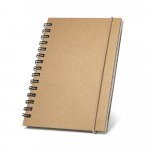 MARLOWE. Caderno de bolso espiral de capa dura em cart&atilde;o, com p&aacute;ginas pautadas recicladas - Preto