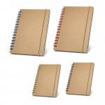 MARLOWE. Caderno de bolso espiral de capa dura em cart&atilde;o, com p&aacute;ginas pautadas recicladas
