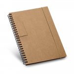 GARDEN. Caderno B6 de capa dura em cart&atilde;o, com p&aacute;ginas pautadas recicladas - Preto
