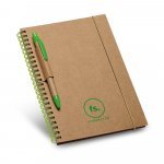 GARDEN. Caderno B6 de capa dura em cart&atilde;o, com p&aacute;ginas pautadas recicladas - Verde claro