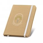 FLAUBERT. Caderno de bolso de capa dura em cart&atilde;o 100% reciclado, com p&aacute;ginas lisas recicladas - Branco
