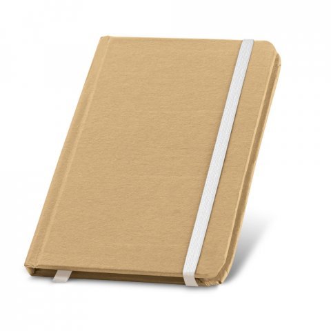 FLAUBERT. Caderno de bolso de capa dura em cart&atilde;o 100% reciclado, com p&aacute;ginas lisas recicladas - Branco