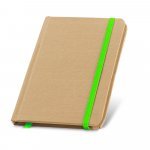 FLAUBERT. Caderno de bolso de capa dura em cart&atilde;o 100% reciclado, com p&aacute;ginas lisas recicladas - Verde claro
