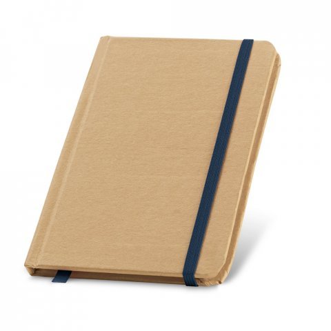FLAUBERT. Caderno de bolso de capa dura em cart&atilde;o 100% reciclado, com p&aacute;ginas lisas recicladas - Azul marinho