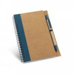 ASIMOV. Caderno B6 espiral de capa dura em cart&atilde;o, com p&aacute;ginas lisas recicladas - Azul