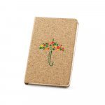 ADAMS A5. Caderno A5 em corti&ccedil;a com p&aacute;ginas lisas - Natural