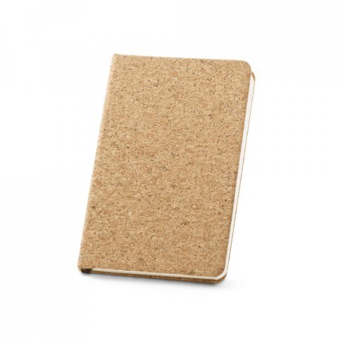 ADAMS A5. Caderno A5 em corti&ccedil;a com p&aacute;ginas lisas - Natural