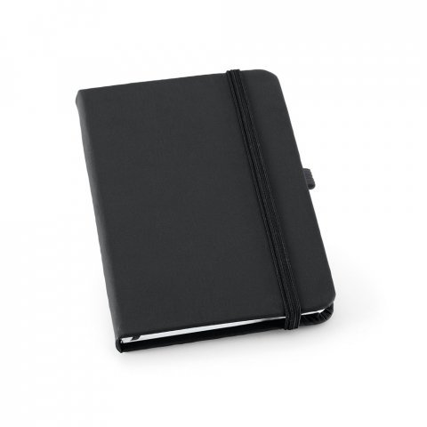 GRIMM. Caderno A6 de capa dura em c.sint&eacute;tico com p&aacute;ginas pautadas - Preto