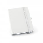 GRIMM. Caderno A6 de capa dura em c.sint&eacute;tico com p&aacute;ginas pautadas - Branco