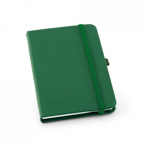 GRIMM. Caderno A6 de capa dura em c.sint&eacute;tico com p&aacute;ginas pautadas - Verde