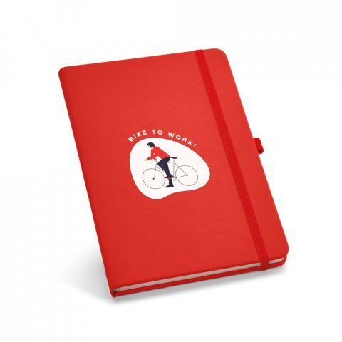 ATWOOD B6. Caderno B6 de capa dura em c.sint&eacute;tico com p&aacute;ginas lisas - Vermelho