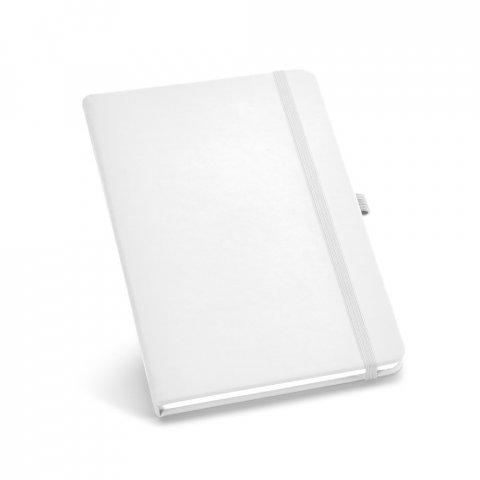 ATWOOD B6. Caderno B6 de capa dura em c.sint&eacute;tico com p&aacute;ginas lisas - Branco