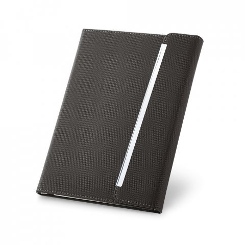 LISPECTOR. Caderno A5 em c.sint&eacute;tico com p&aacute;ginas lisas - Preto