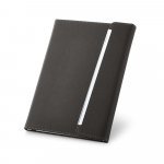 LISPECTOR. Caderno A5 em c.sint&eacute;tico com p&aacute;ginas lisas - Preto