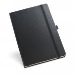 CHAMBERI A5 LN. Caderno A5 de capa dura com p&aacute;ginas pautadas - Preto