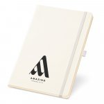 CHAMBERI A5 LN. Caderno A5 de capa dura com p&aacute;ginas pautadas - Branco