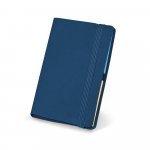 TAZY. Porta cart&otilde;es em kraft reciclado com el&aacute;stico - Azul